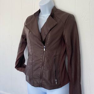 Express Faux Leather Asymmetrical Moto Jacket